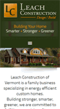 Mobile Screenshot of leachconstructionvt.com